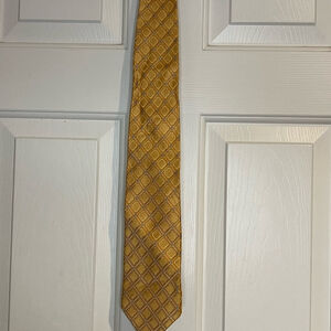 Fabio Fazio Elegant Gold Patterned Men's Tie 100% Silk